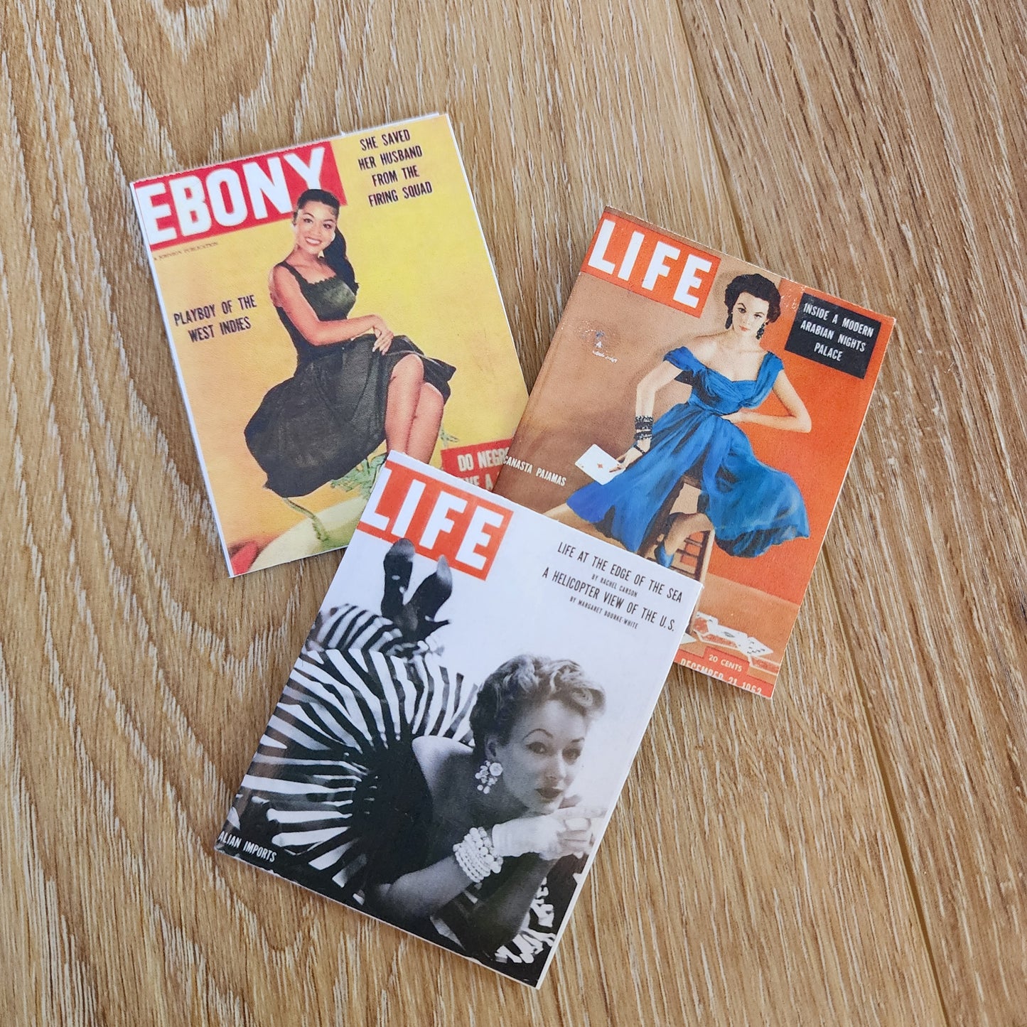 Miniature Magazine- Doll sized accessory SET OF 3