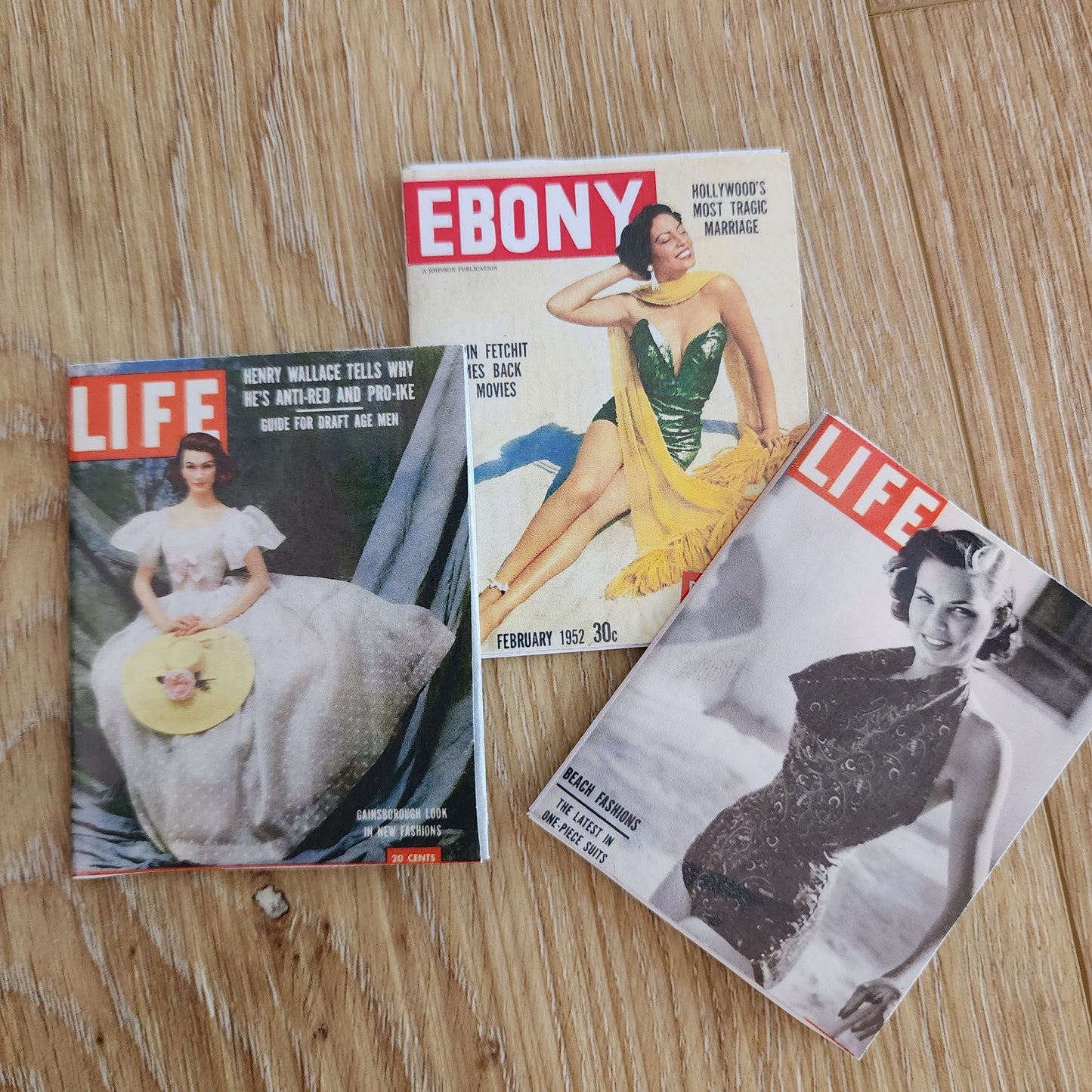 Miniature Magazine- Doll sized accessory SET OF 3
