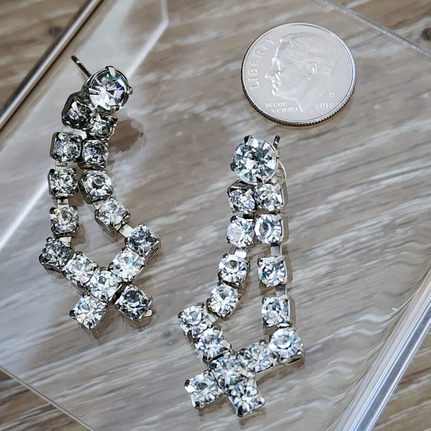 Fancy Rhinestone Earrings from Vintage Jewelry