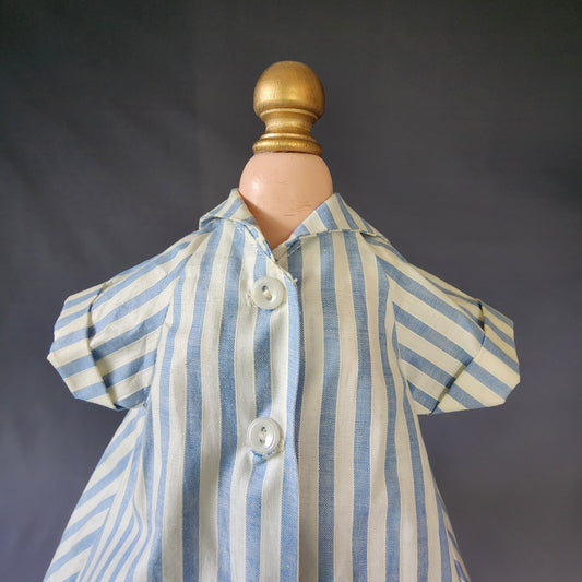 Blue striped Trapeze Dress for Cissy