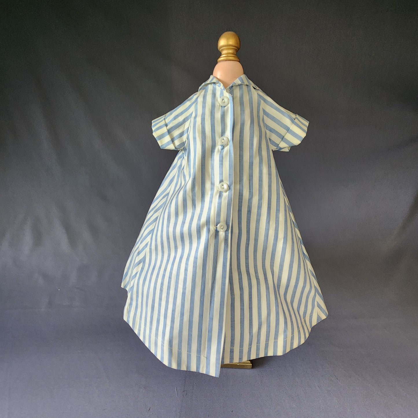 Blue striped Trapeze Dress for Cissy