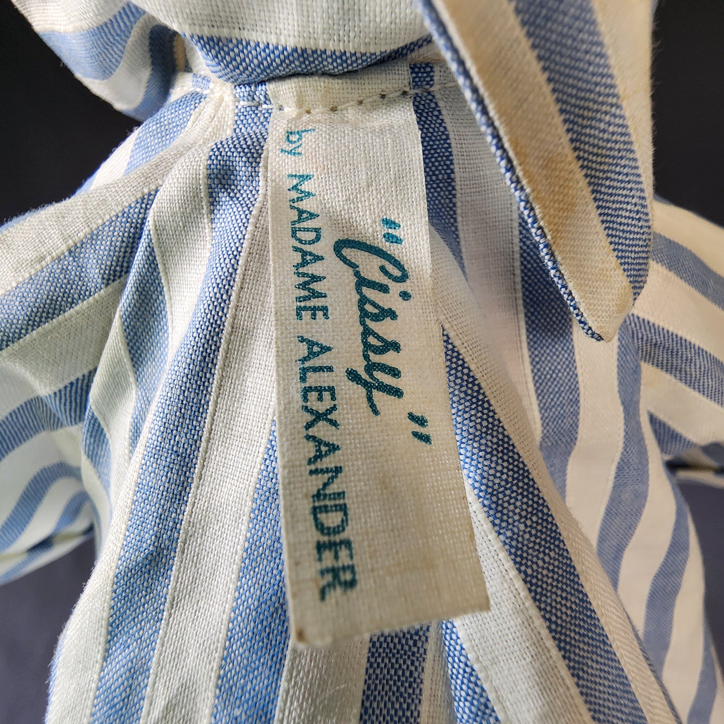 Blue striped Trapeze Dress for Cissy