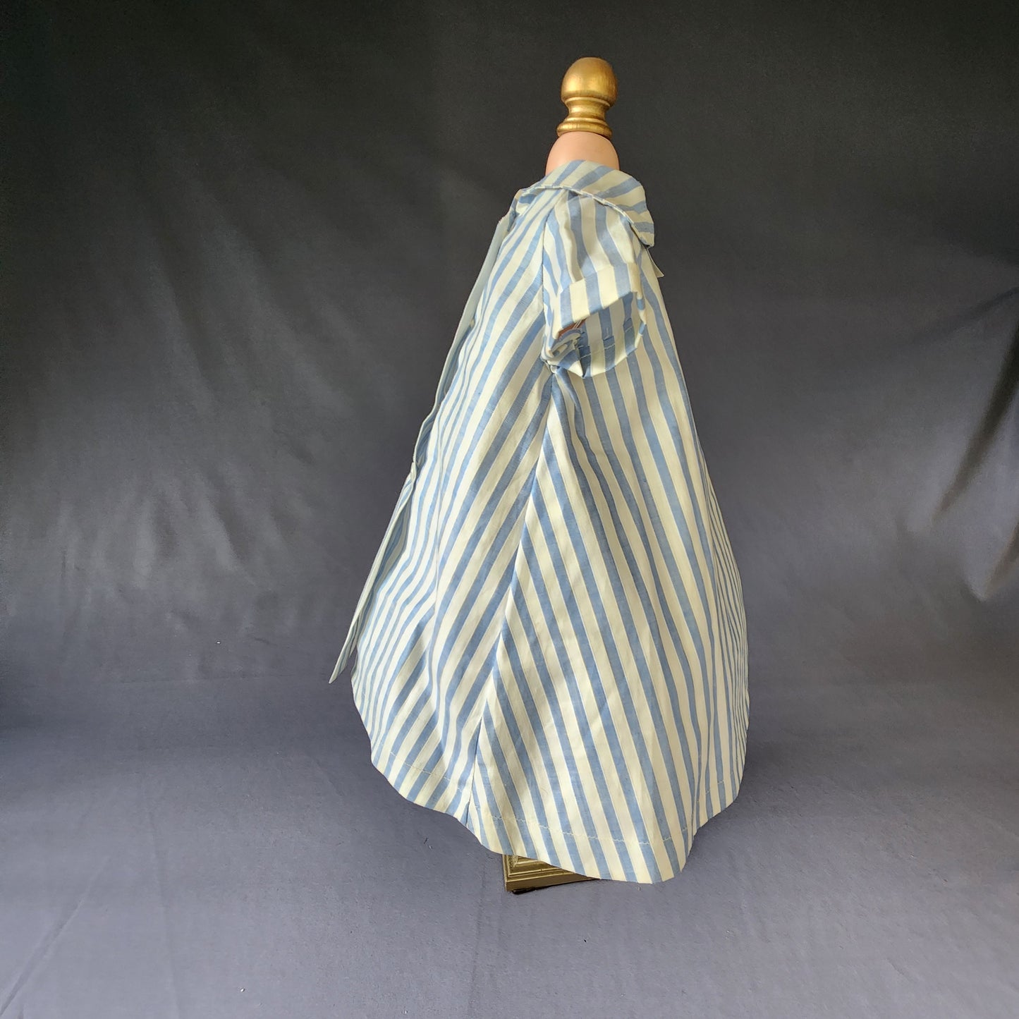 Blue striped Trapeze Dress for Cissy