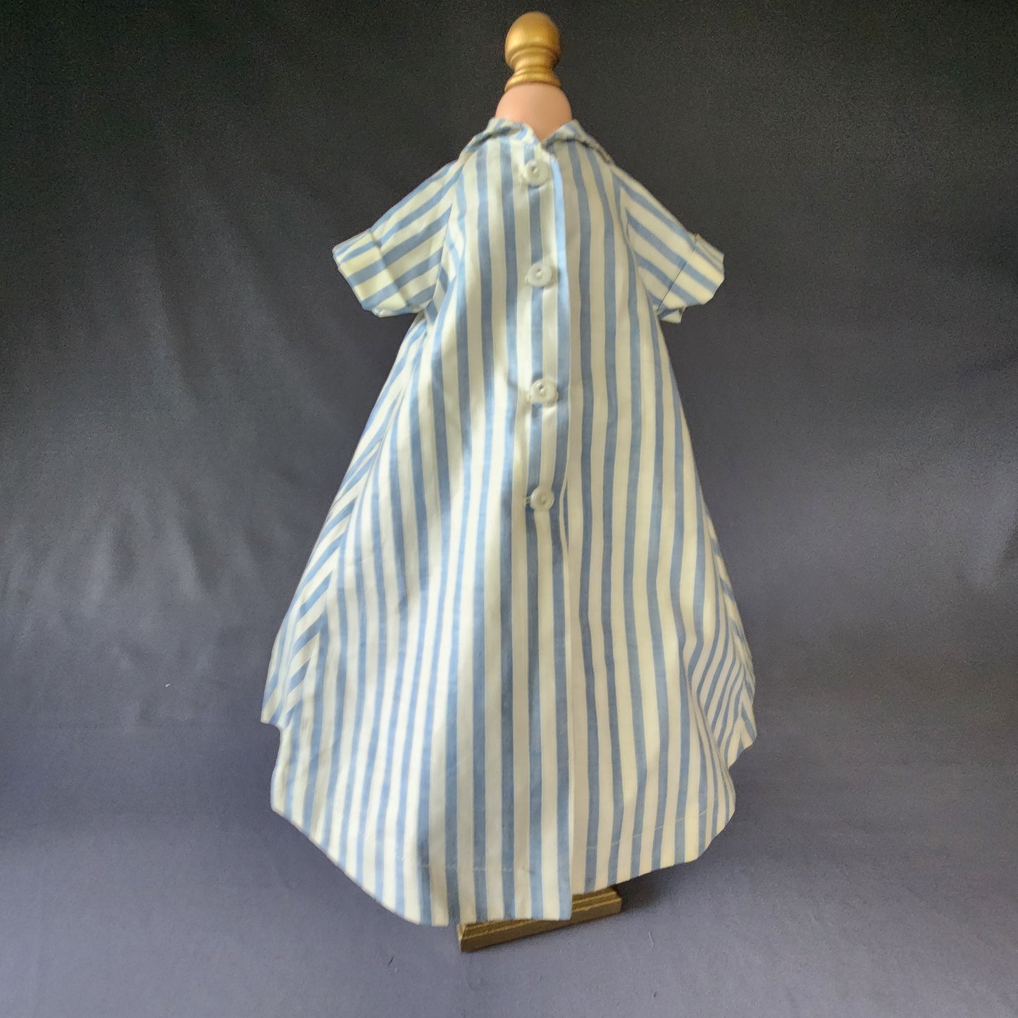 Blue striped Trapeze Dress for Cissy