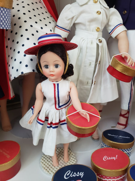 Hatbox- Red, White and Blue